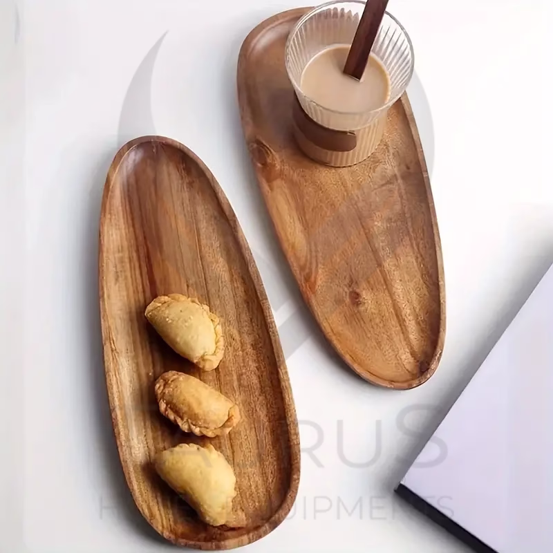 Ahşap Kayık Elips Tabak