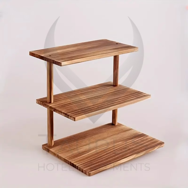 Ahşap Sunumluk 3 Katlı